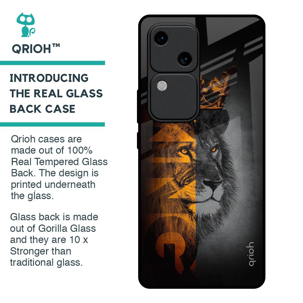 King Of Forest Glass Case for Vivo V30 5G