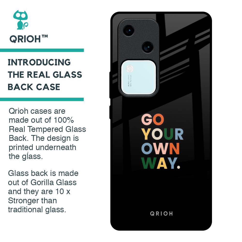 Go Your Own Way Glass Case for Vivo V30 5G