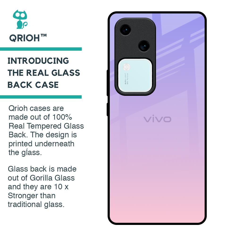 Lavender Gradient Glass Case for Vivo V30 5G