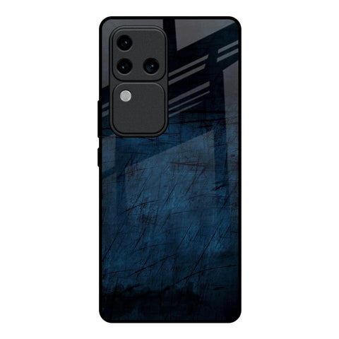 Dark Blue Grunge Vivo V30 Pro 5G Glass Back Cover Online