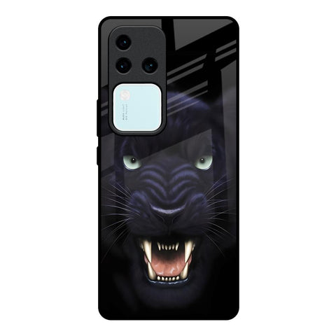 Angry Black Leopard Vivo V30 Pro 5G Glass Back Cover Online