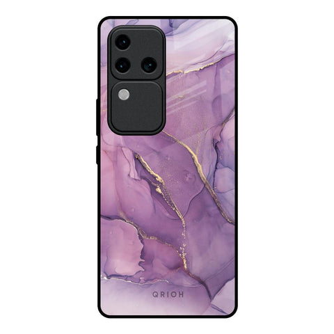 Purple Gold Marble Vivo V30 Pro 5G Glass Back Cover Online