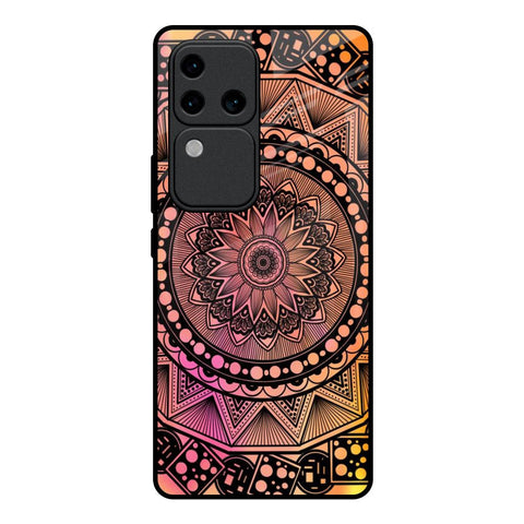 Floral Mandala Vivo V30 Pro 5G Glass Back Cover Online