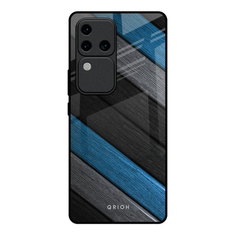 Multicolor Wooden Effect Vivo V30 Pro 5G Glass Back Cover Online