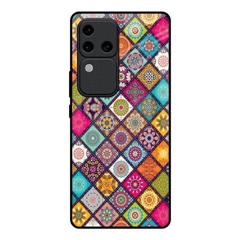 Multicolor Mandala Vivo V30 Pro 5G Glass Back Cover Online