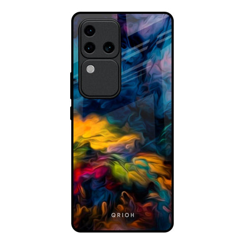 Multicolor Oil Painting Vivo V30 Pro 5G Glass Back Cover Online