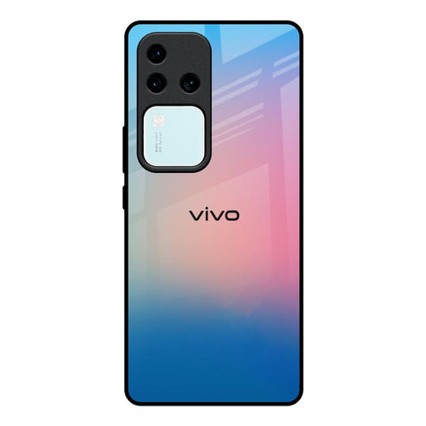 Blue & Pink Ombre Vivo V30 Pro 5G Glass Back Cover Online