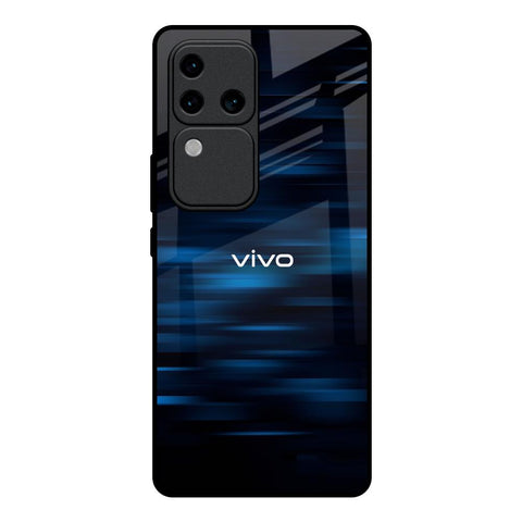 Blue Rough Abstract Vivo V30 Pro 5G Glass Back Cover Online