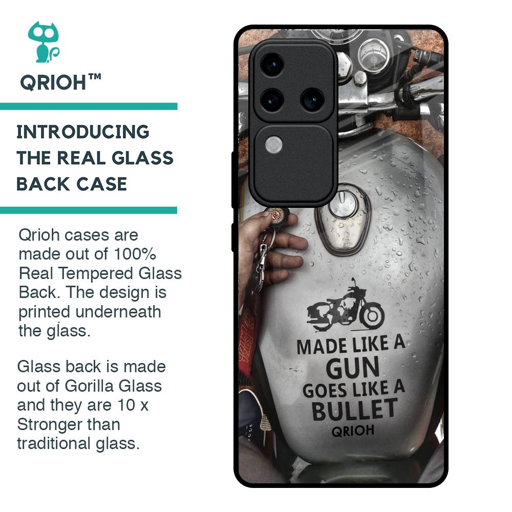 Royal Bike Glass Case for Vivo V30 Pro 5G