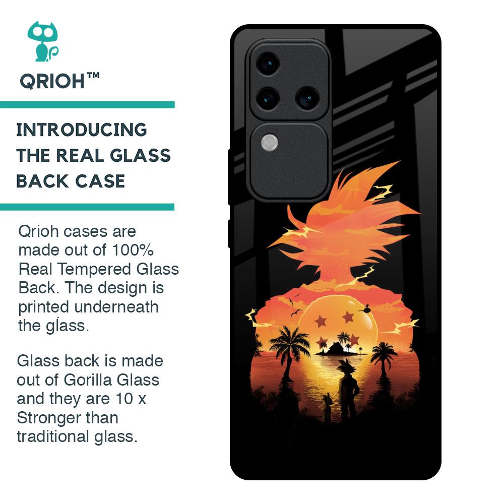 Japanese Paradise Glass Case for Vivo V30 Pro 5G