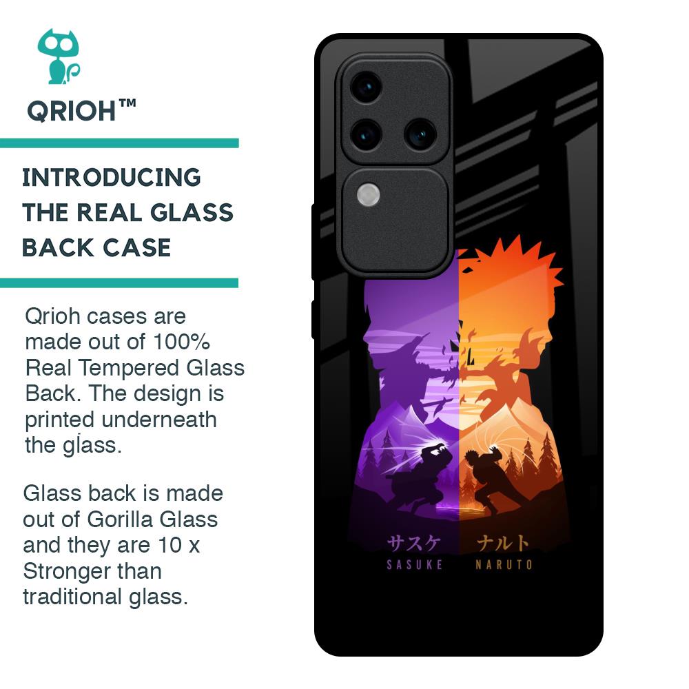 Minimalist Anime Glass Case for Vivo V30 Pro 5G