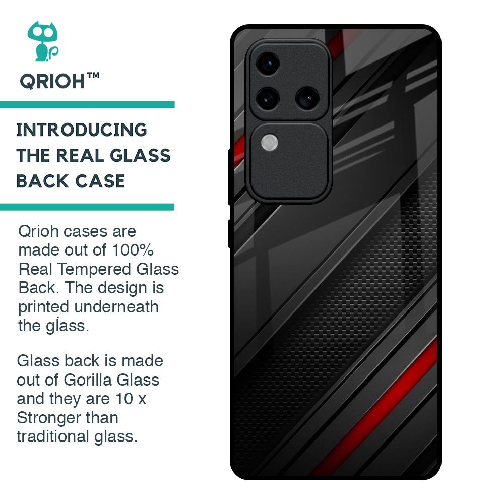 Modern Abstract Glass Case for Vivo V30 Pro 5G