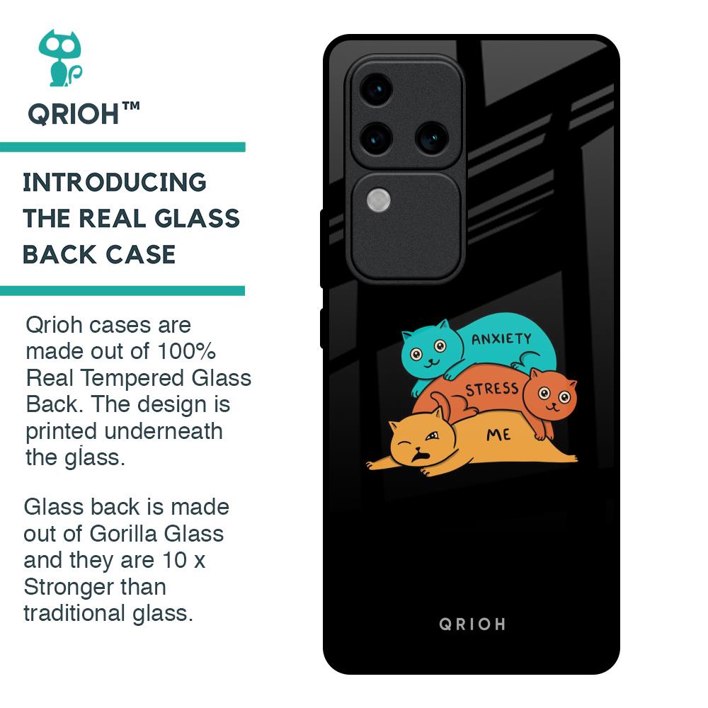 Anxiety Stress Glass Case for Vivo V30 Pro 5G