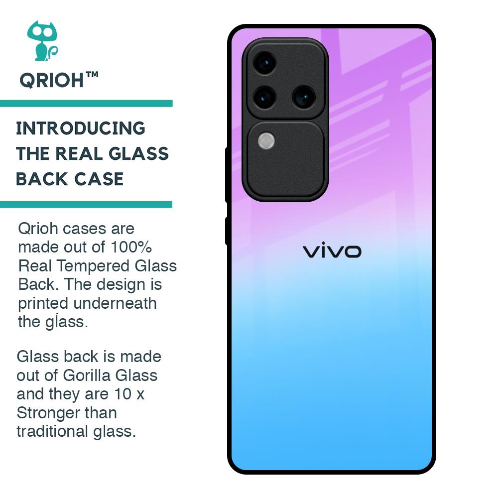 Unicorn Pattern Glass Case for Vivo V30 Pro 5G