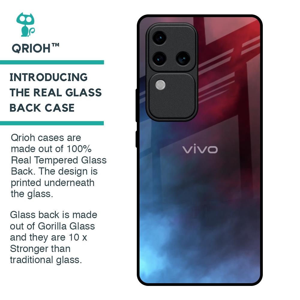 Smokey Watercolor Glass Case for Vivo V30 Pro 5G