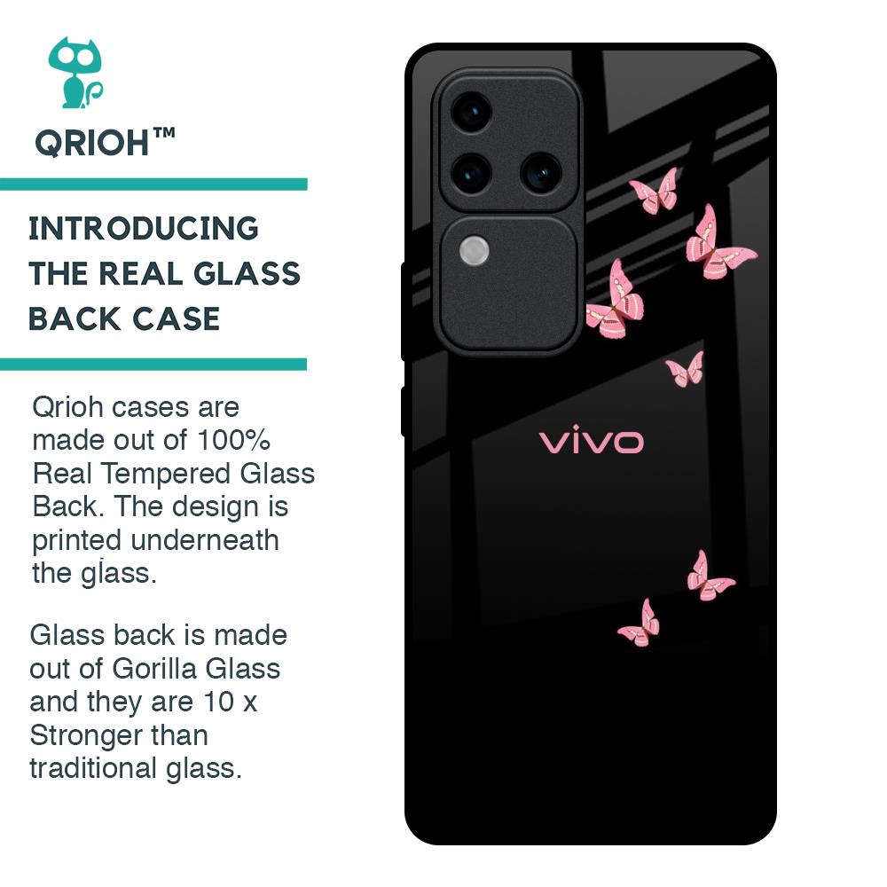 Fly Butterfly Glass Case for Vivo V30 Pro 5G