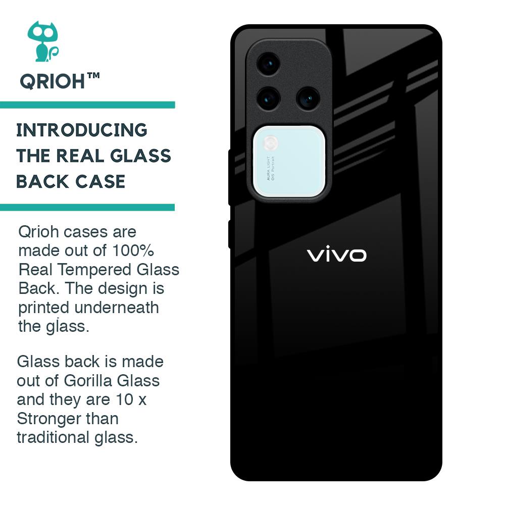 Jet Black Glass Case for Vivo V30 Pro 5G