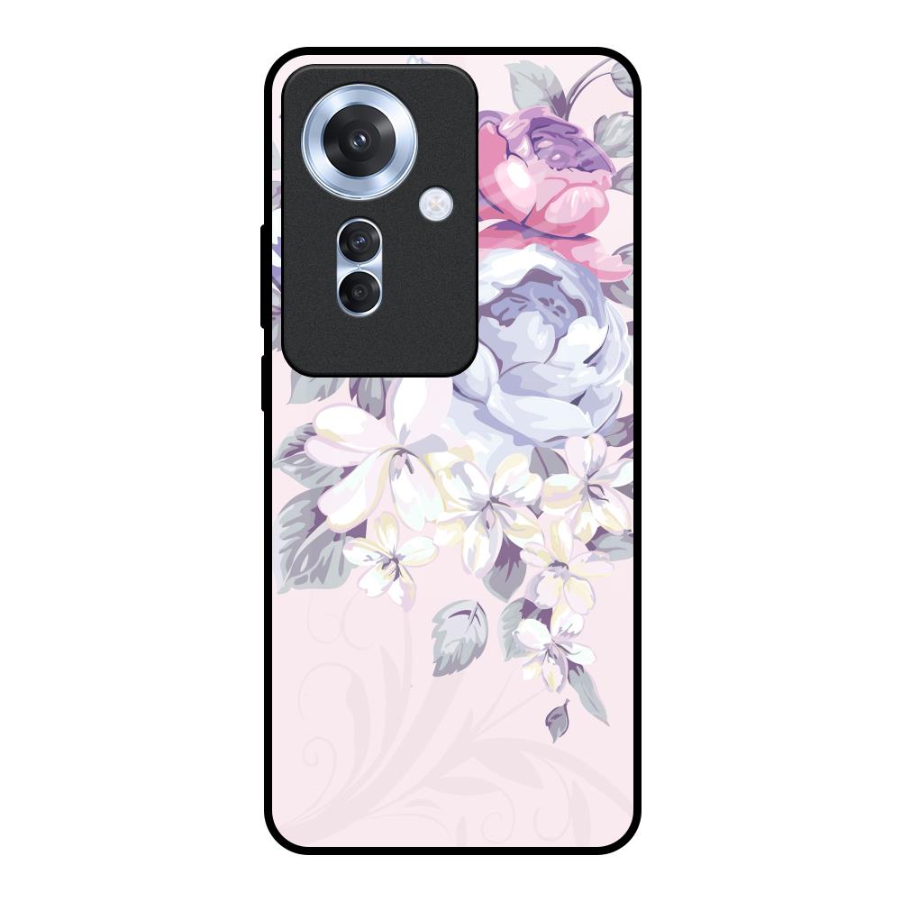 Elegant Floral Oppo F25 Pro 5G Glass Back Cover Online