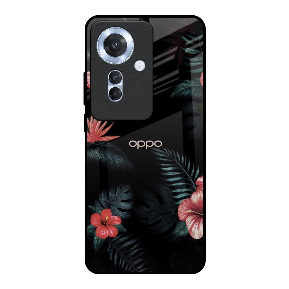 Tropical Art Flower Oppo F25 Pro 5G Glass Back Cover Online