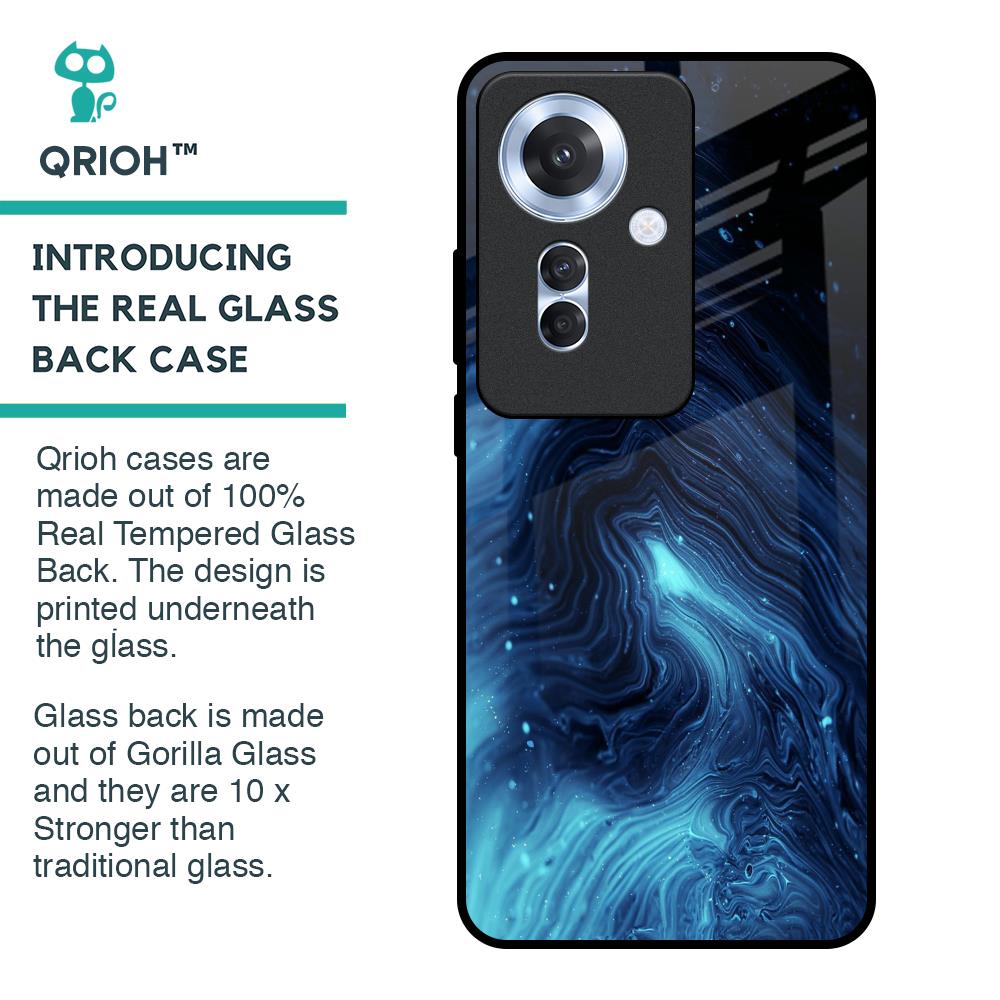Dazzling Ocean Gradient Glass Case For Oppo F25 Pro 5G