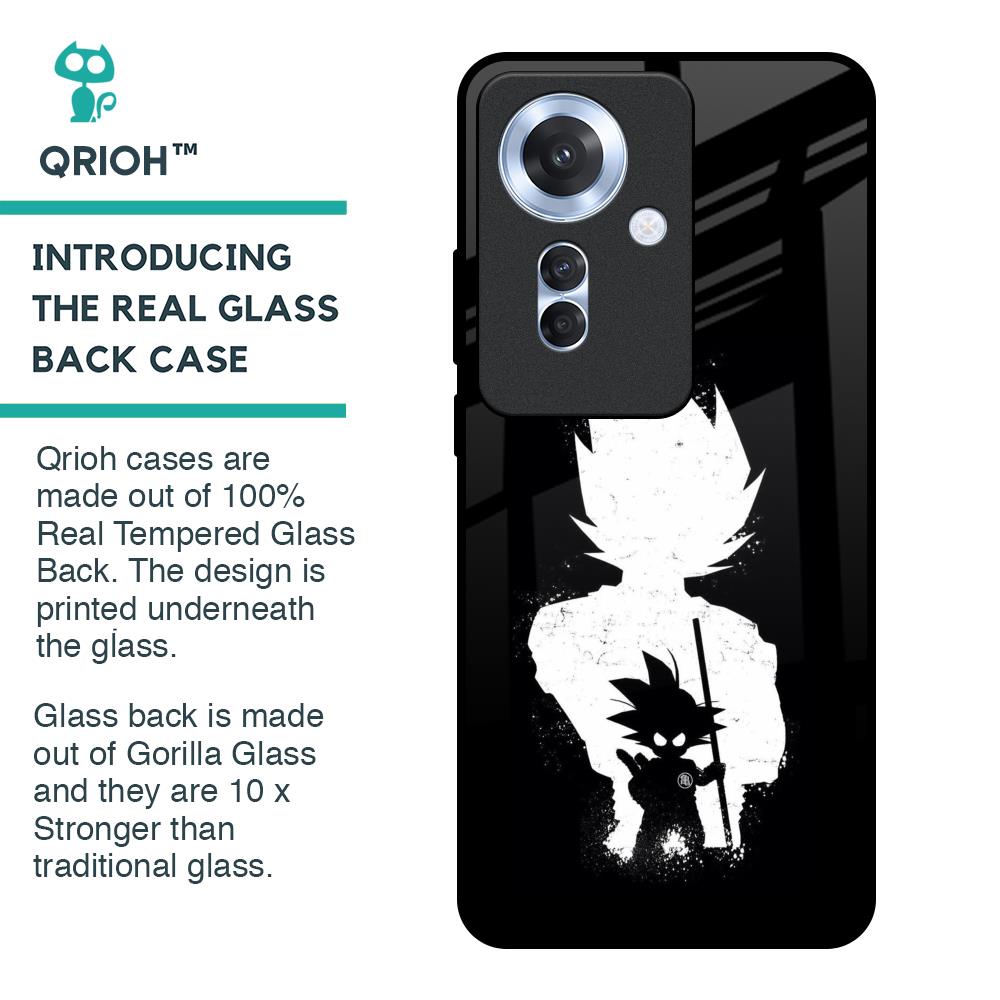 Monochrome Goku Glass Case for Oppo F25 Pro 5G