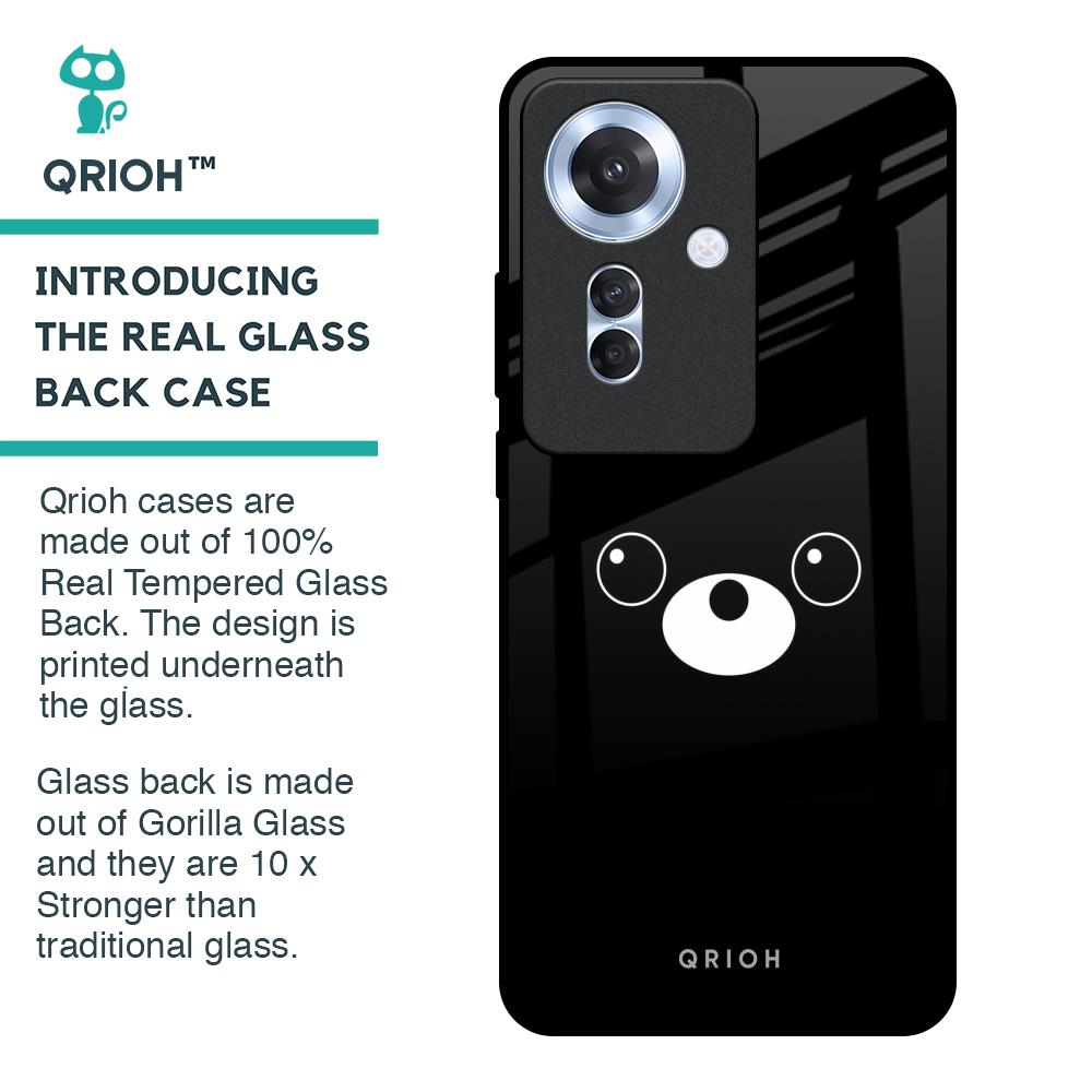 Cute Bear Glass Case for Oppo F25 Pro 5G