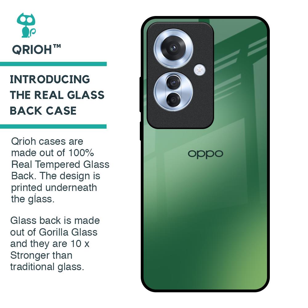 Green Grunge Texture Glass Case for Oppo F25 Pro 5G