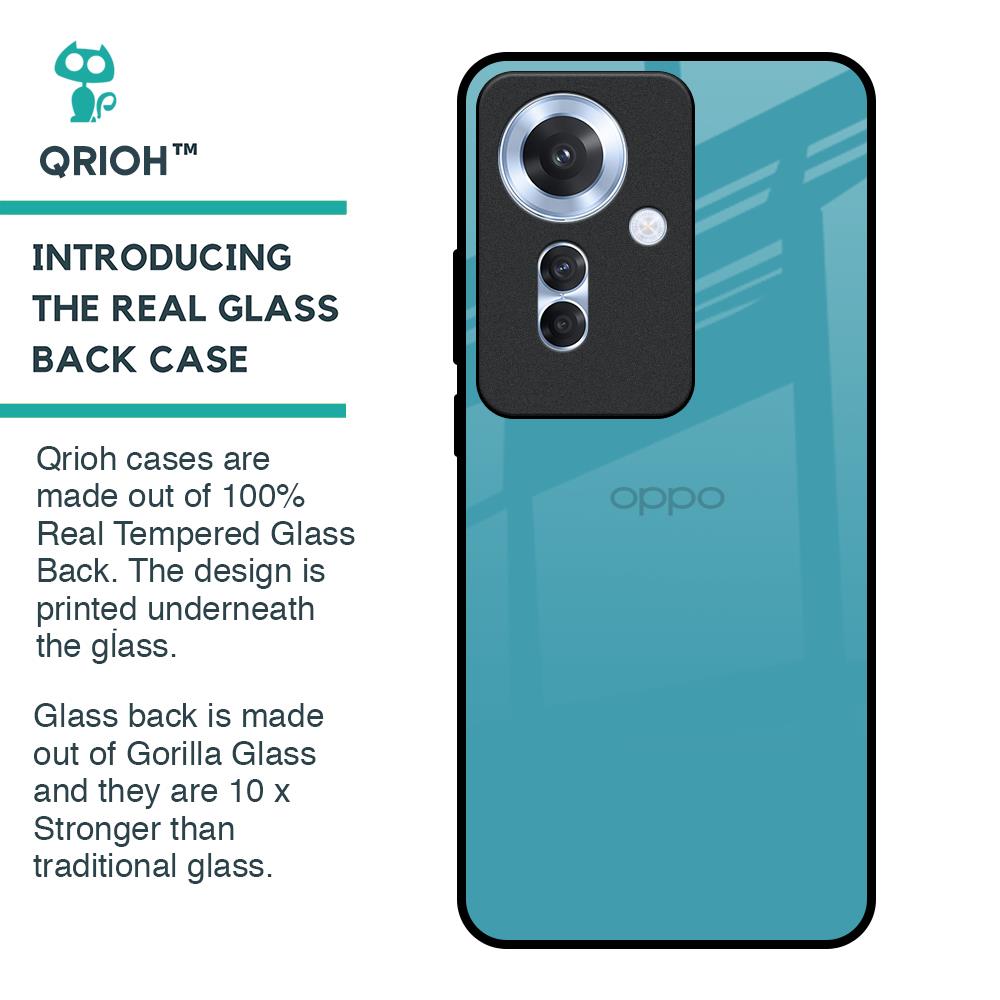 Oceanic Turquiose Glass Case for Oppo F25 Pro 5G