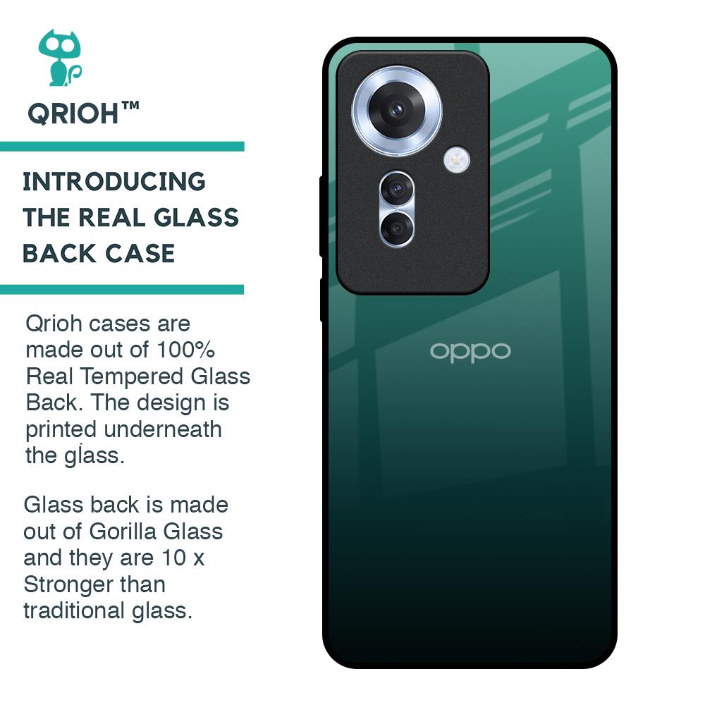 Palm Green Glass Case For Oppo F25 Pro 5G