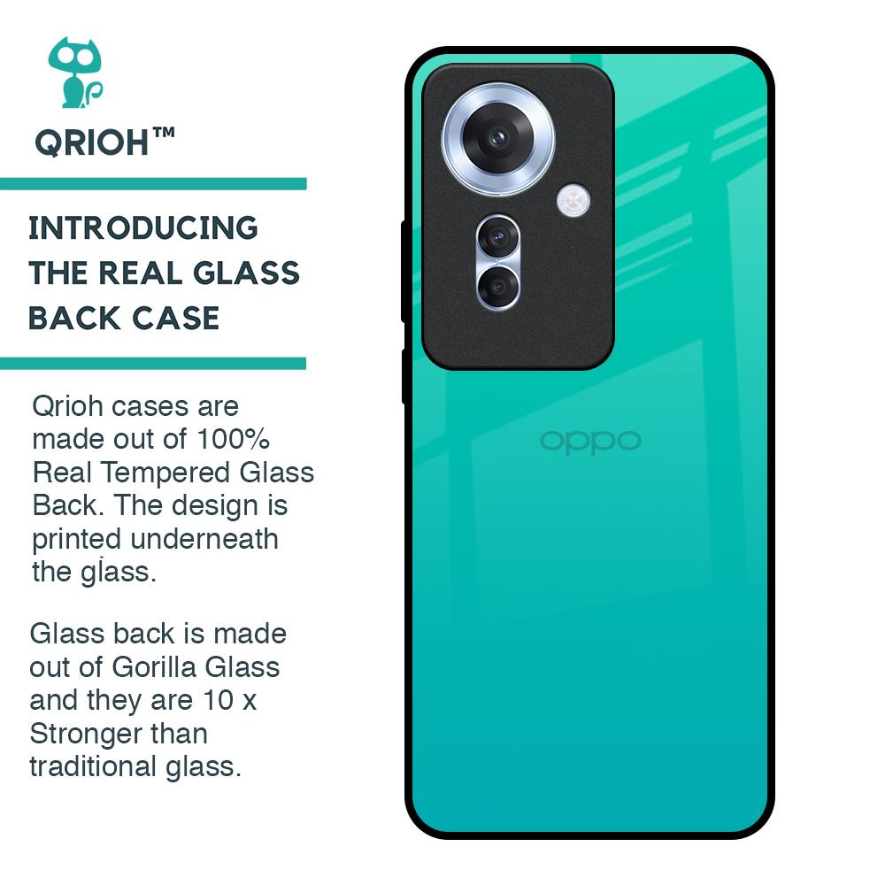 Cuba Blue Glass Case For Oppo F25 Pro 5G