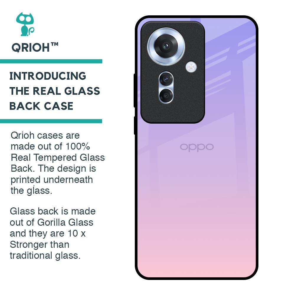 Lavender Gradient Glass Case for Oppo F25 Pro 5G