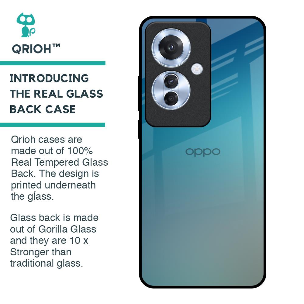 Sea Theme Gradient Glass Case for Oppo F25 Pro 5G