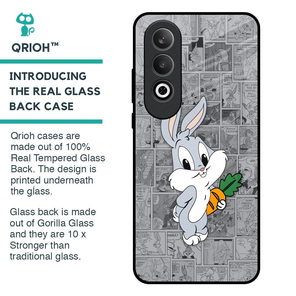Cute Baby Bunny Glass Case for OnePlus Nord CE4 5G