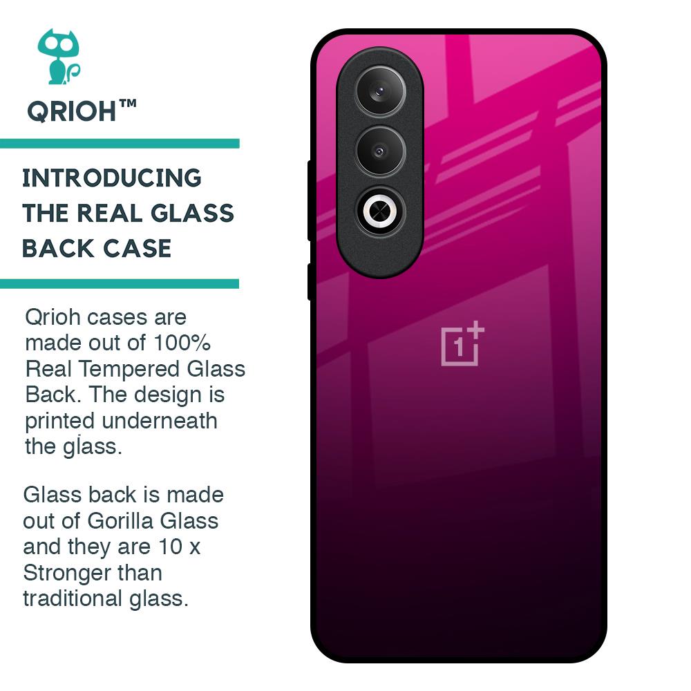 Purple Ombre Pattern Glass Case for OnePlus Nord CE4 5G
