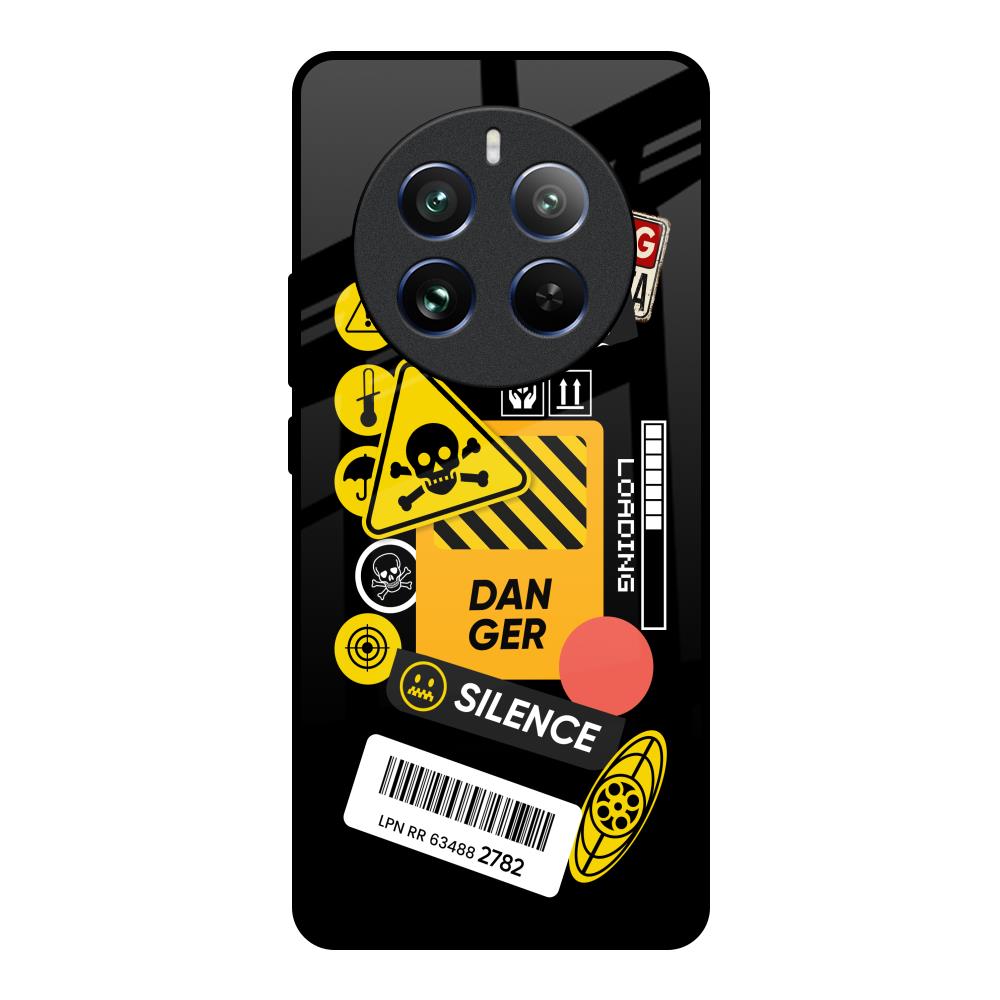 Danger Signs Realme 12 Pro 5G Glass Back Cover Online