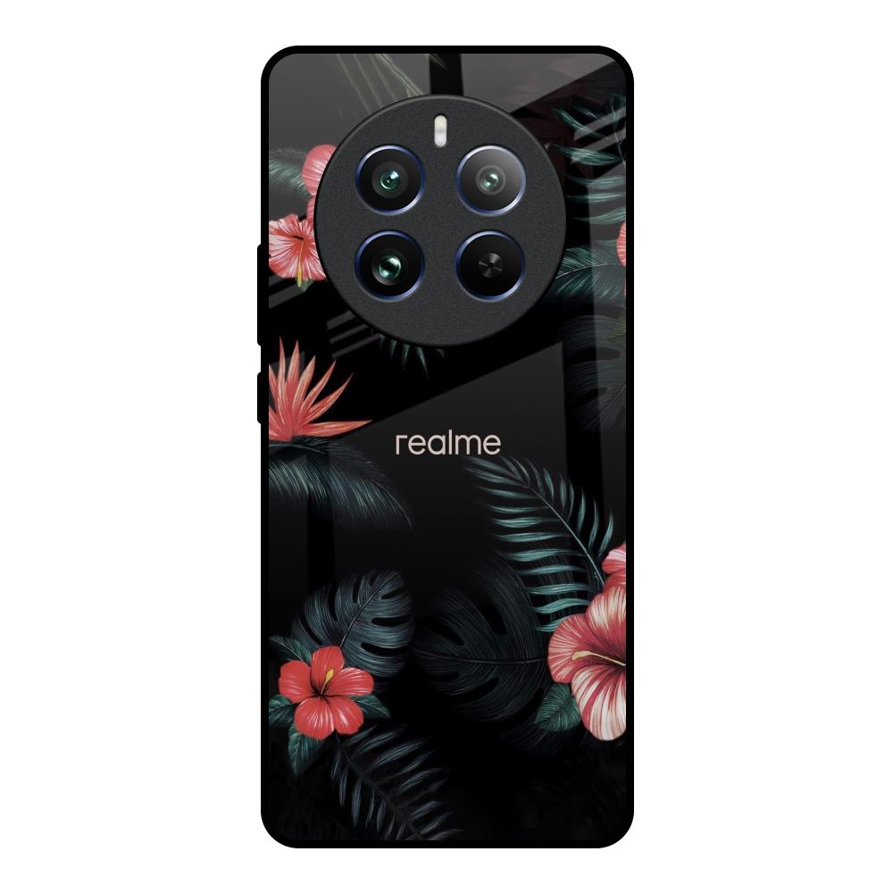 Tropical Art Flower Realme 12 Pro 5G Glass Back Cover Online