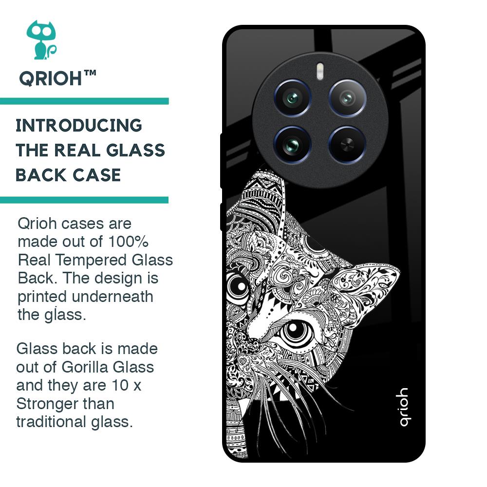 Kitten Mandala Glass Case for Realme 12 Pro 5G