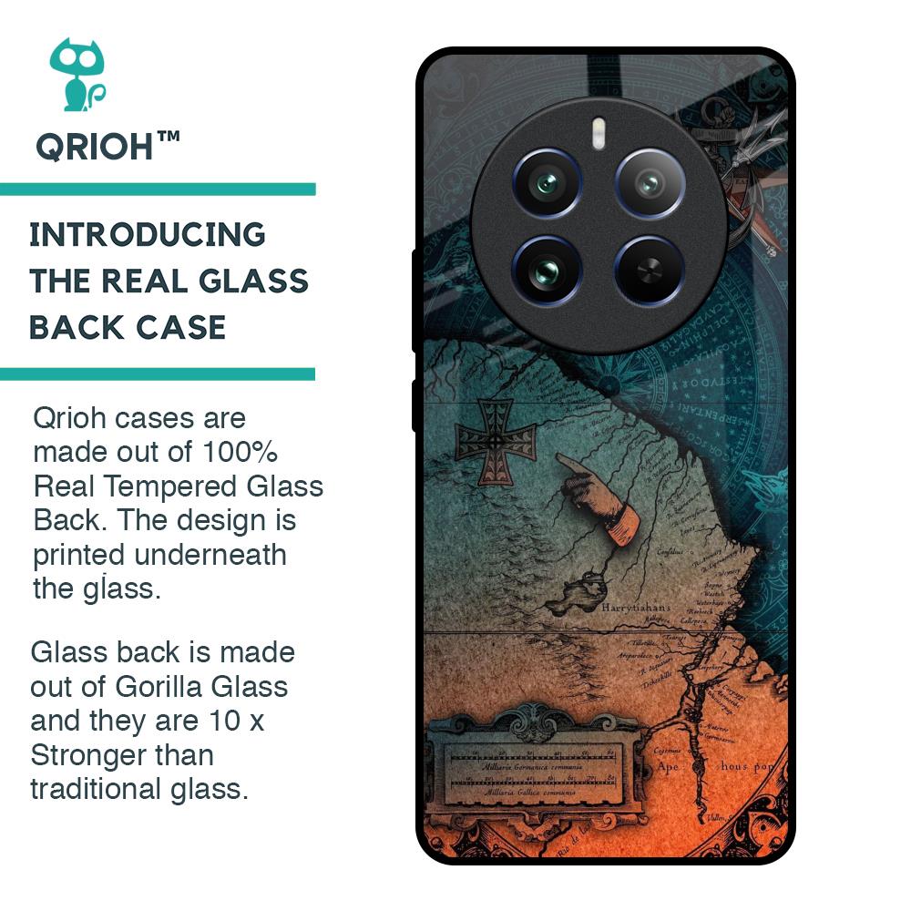 Geographical Map Glass Case for Realme 12 Pro 5G