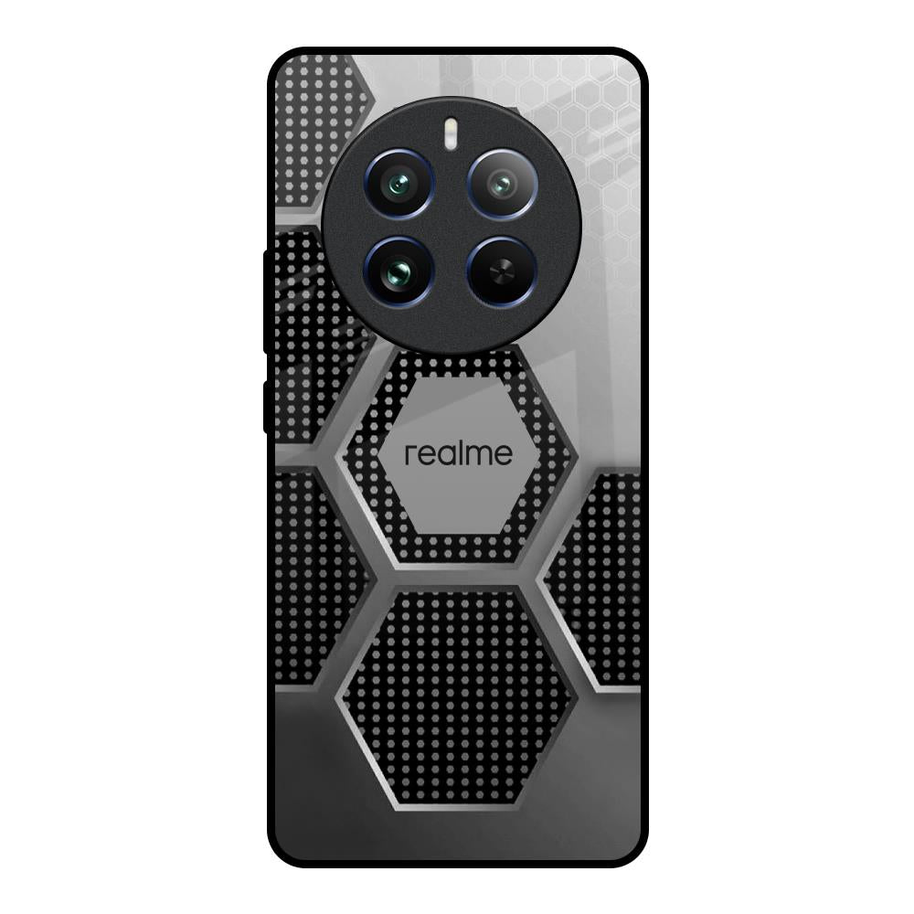 Hexagon Style Realme 12 Pro Plus 5G Glass Back Cover Online