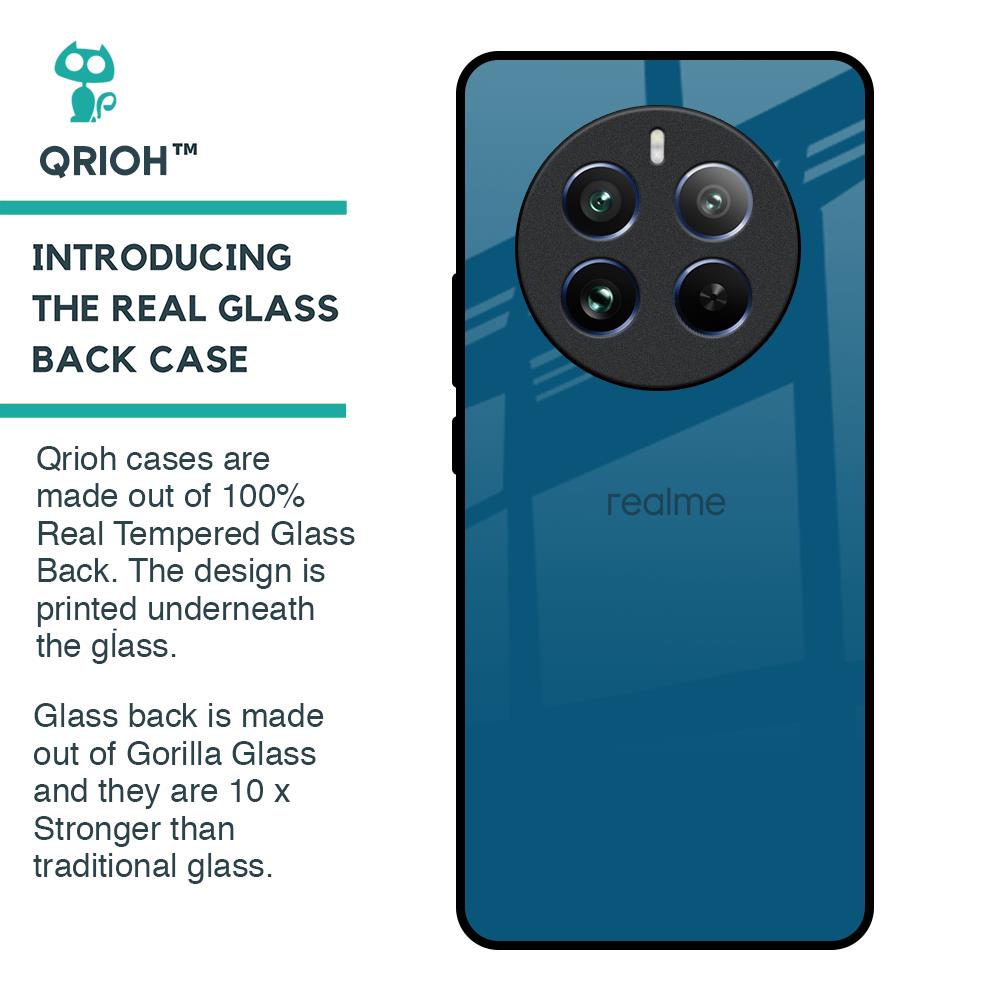 Cobalt Blue Glass Case for Realme 12 Pro Plus 5G