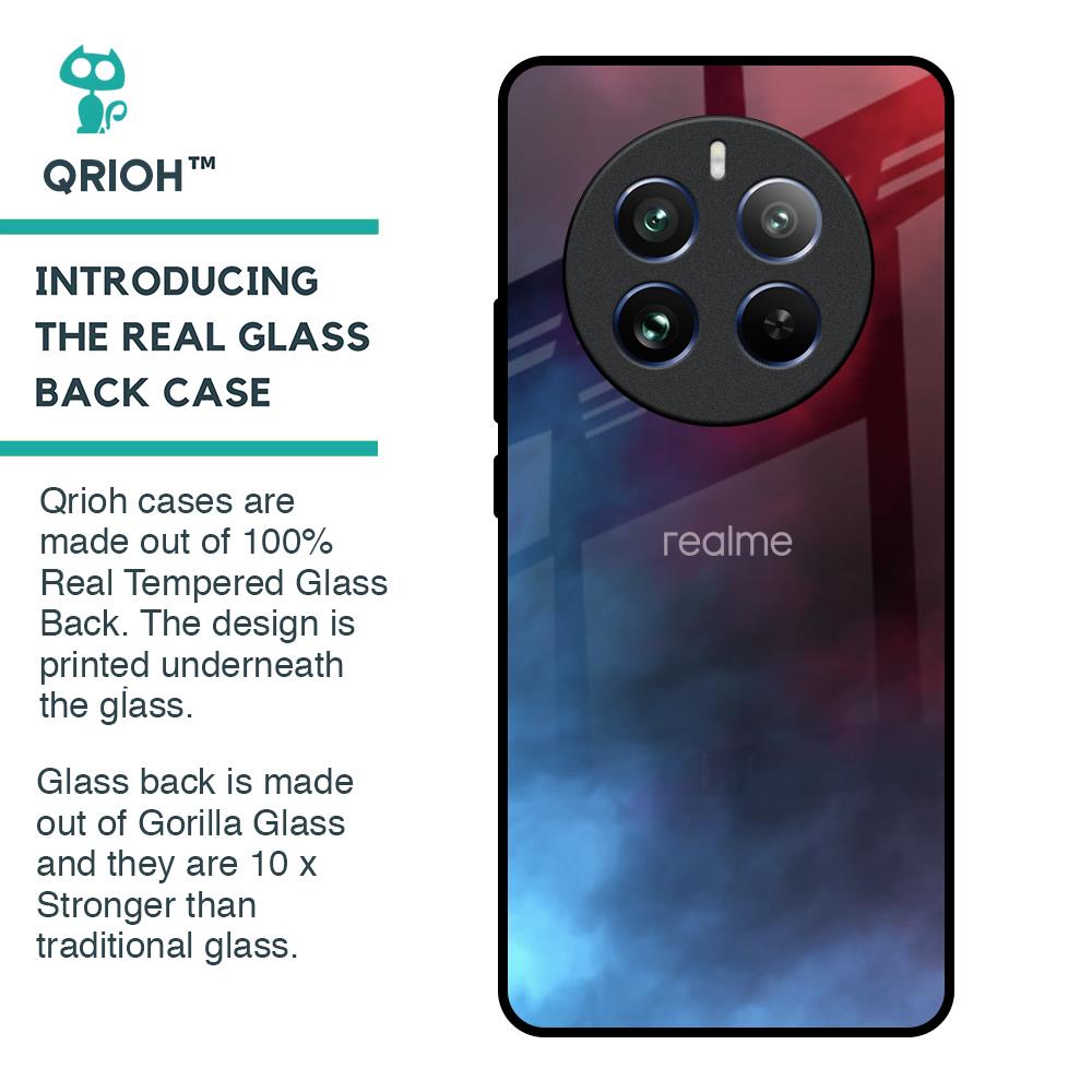Smokey Watercolor Glass Case for Realme 12 Pro Plus 5G