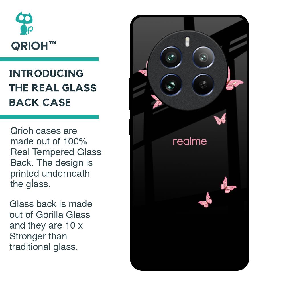 Fly Butterfly Glass Case for Realme 12 Pro Plus 5G