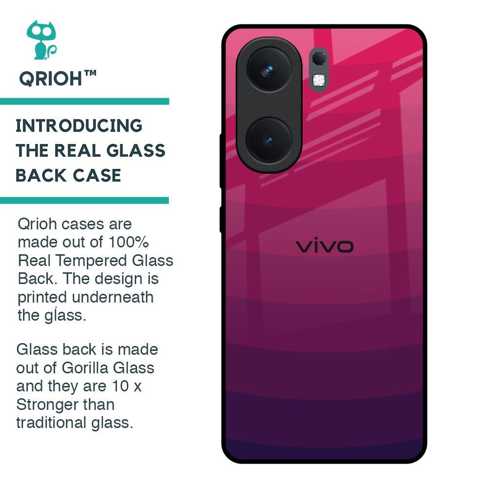 Wavy Pink Pattern Glass Case for IQOO Neo 9 Pro