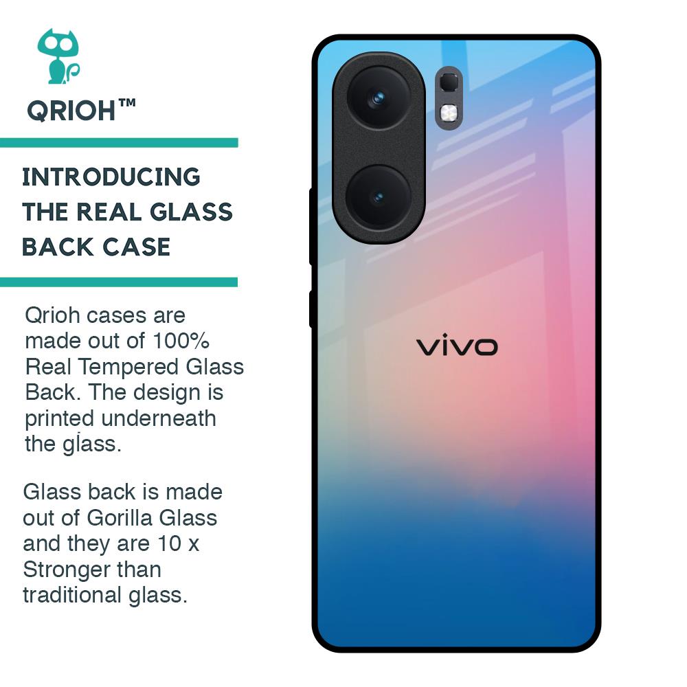 Blue & Pink Ombre Glass case for IQOO Neo 9 Pro