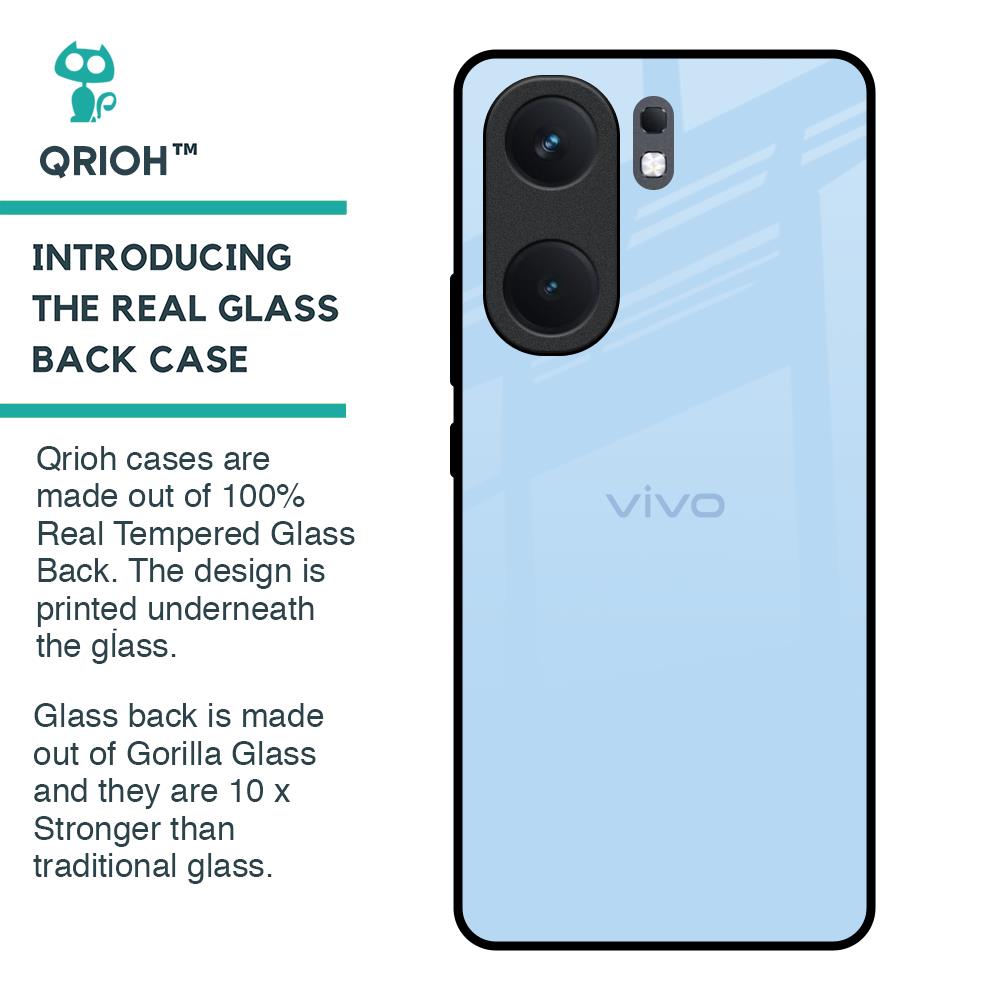 Pastel Sky Blue Glass Case for IQOO Neo 9 Pro