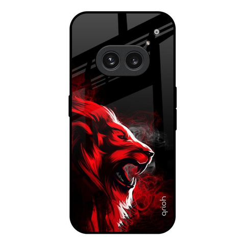Red Angry Lion Nothing Phone 2a 5G Glass Back Cover Online