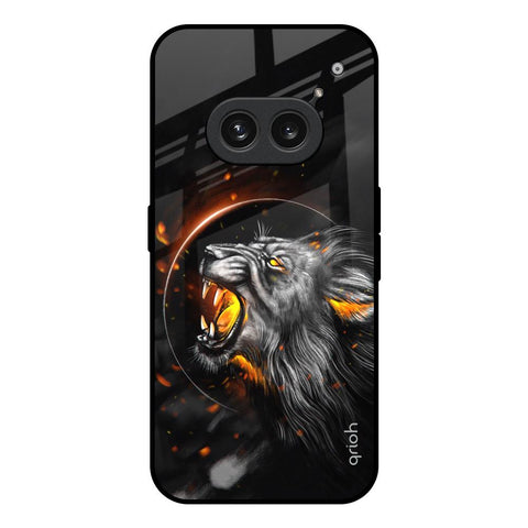 Aggressive Lion Nothing Phone 2a 5G Glass Back Cover Online