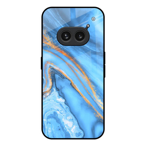 Vibrant Blue Marble Nothing Phone 2a 5G Glass Back Cover Online