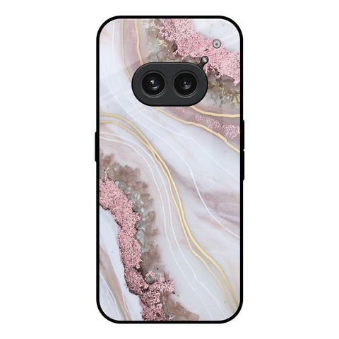 Pink & Gold Gllitter Marble Nothing Phone 2a 5G Glass Back Cover Online