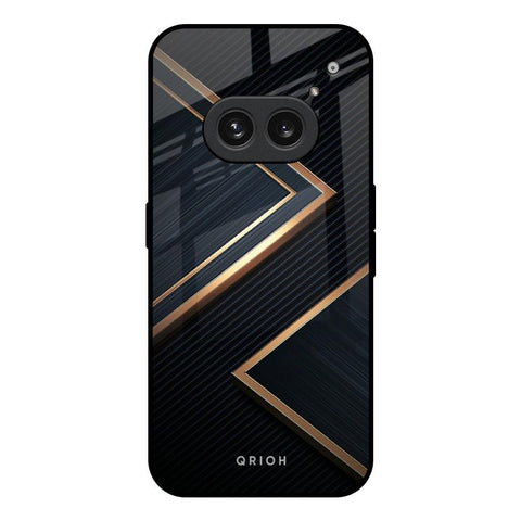 Sleek Golden & Navy Nothing Phone 2a 5G Glass Back Cover Online